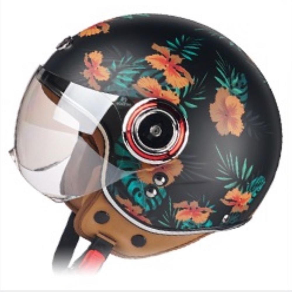 Sold Out Vespa Motorcycle Motorsport Riding Helmet + option Bubble Shield - Picture 5 of 16
